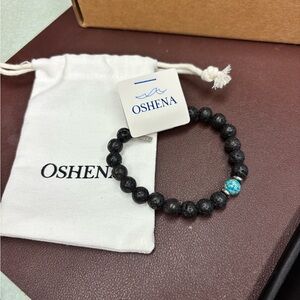 Black and Blue Beaded Bracelet